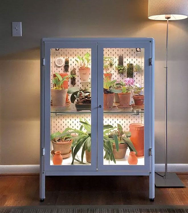 DIY Pegboard Greenhouse
