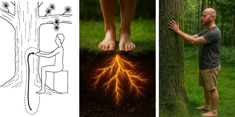 benefits of barefoot grounding and tree healing for mental and physical health