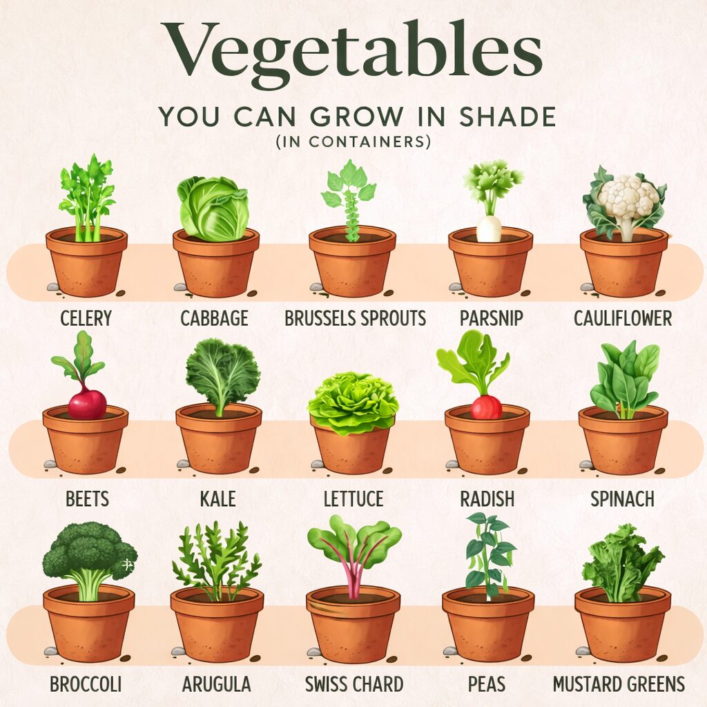 Vegetables to grow in shade