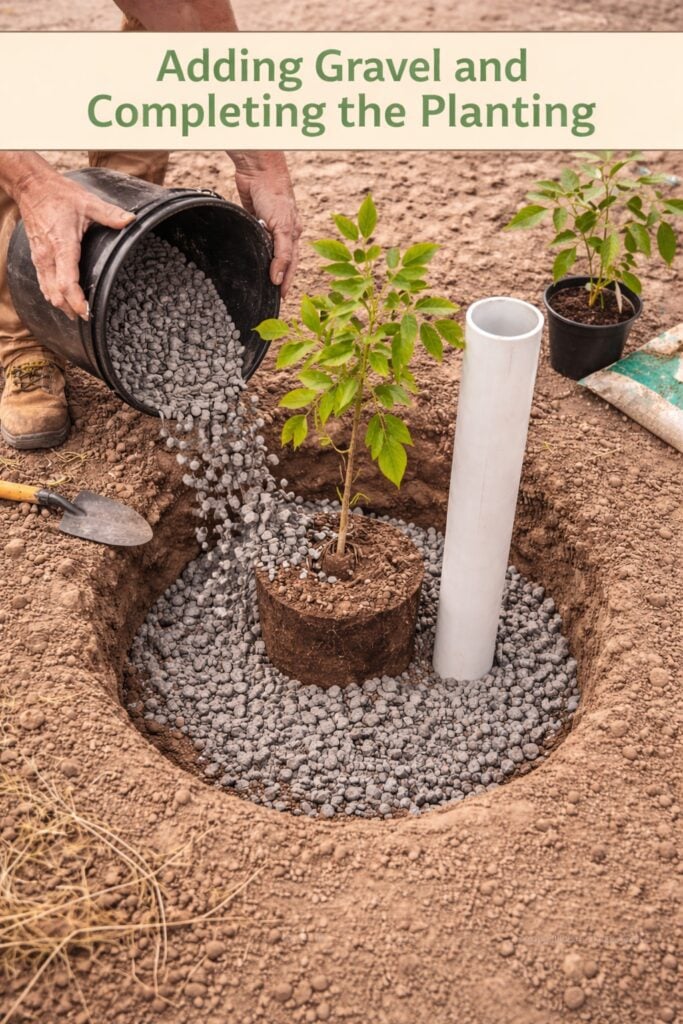 Step 4: Adding Gravel and Completing the Planting