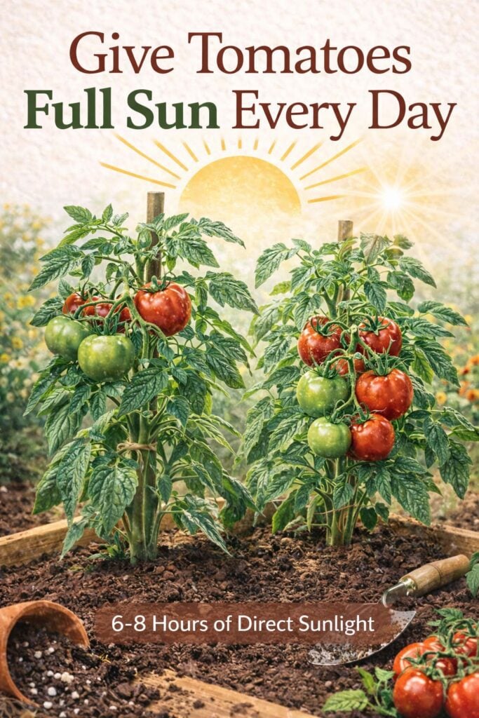 6. Give Tomatoes Full Sun Every Day