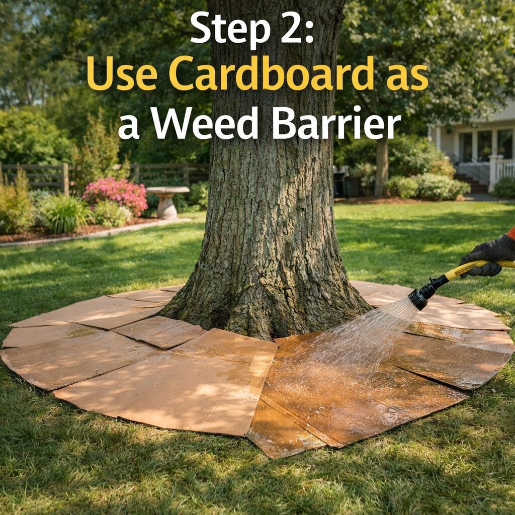 Step 2: Use Cardboard as a Weed Barrier