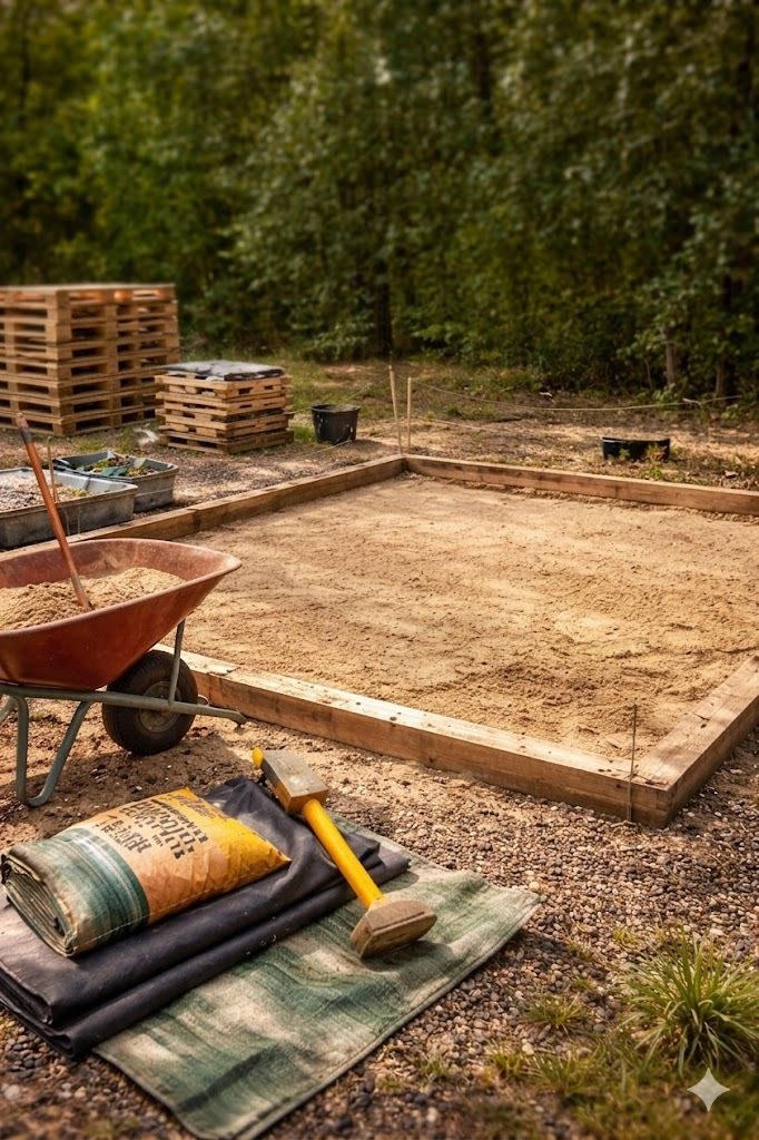 Preparing the Ground for Your Pallet Deck