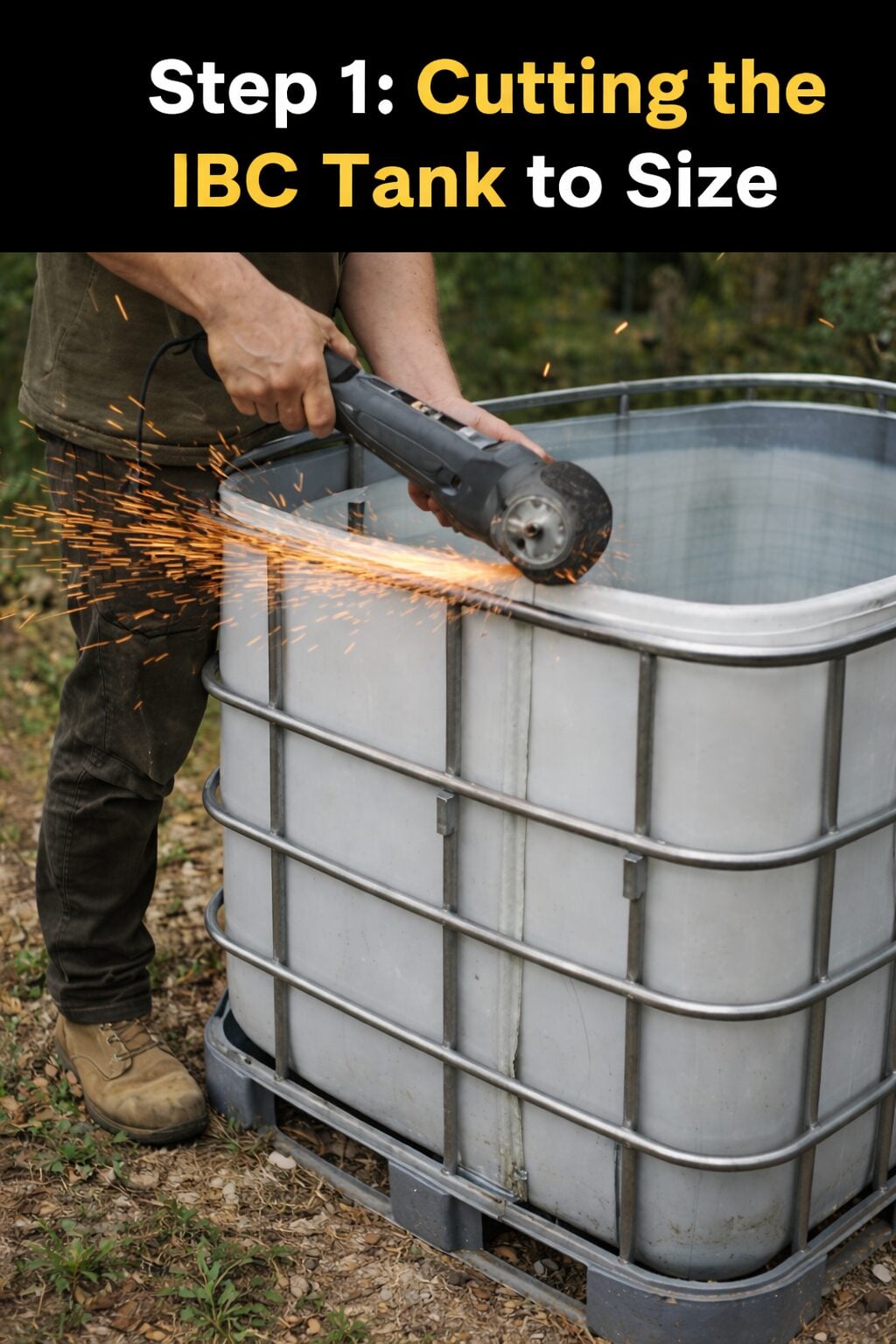 DIY IBC tank hot tub