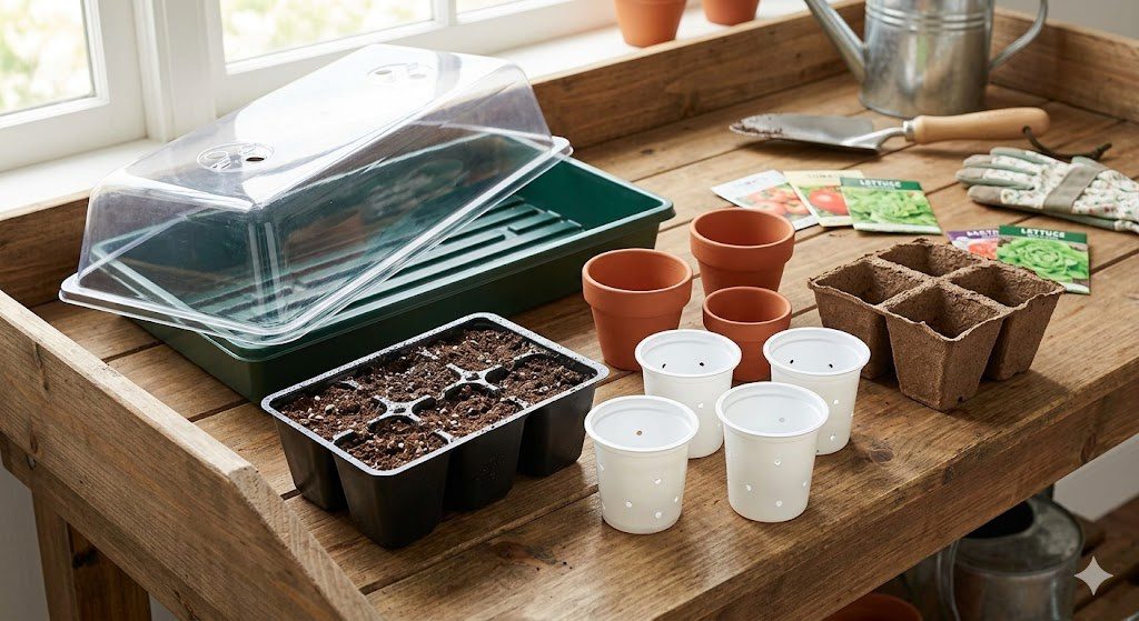 1. Choosing the Right Containers for Seed Starting