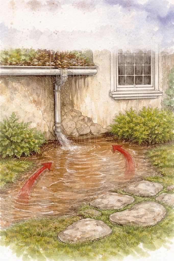 Poor Drainage and Negative Grading