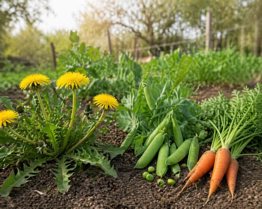 Plant Peas and Carrots When Dandelions Bloom