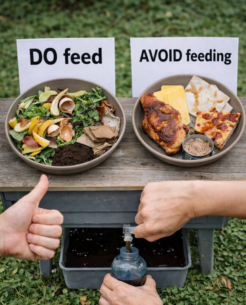 What I Feed My Worms and What I Avoid