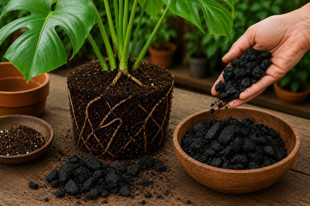 Activated Charcoal Helps Keep the Soil Fresh