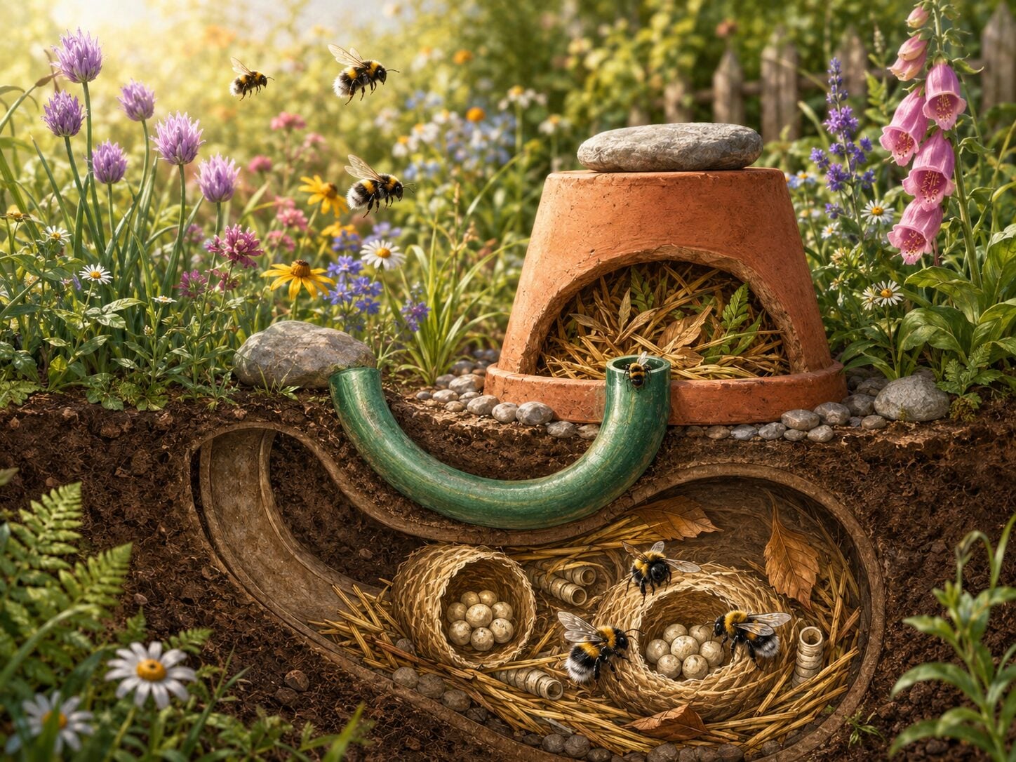 how to build a bumblebee nest