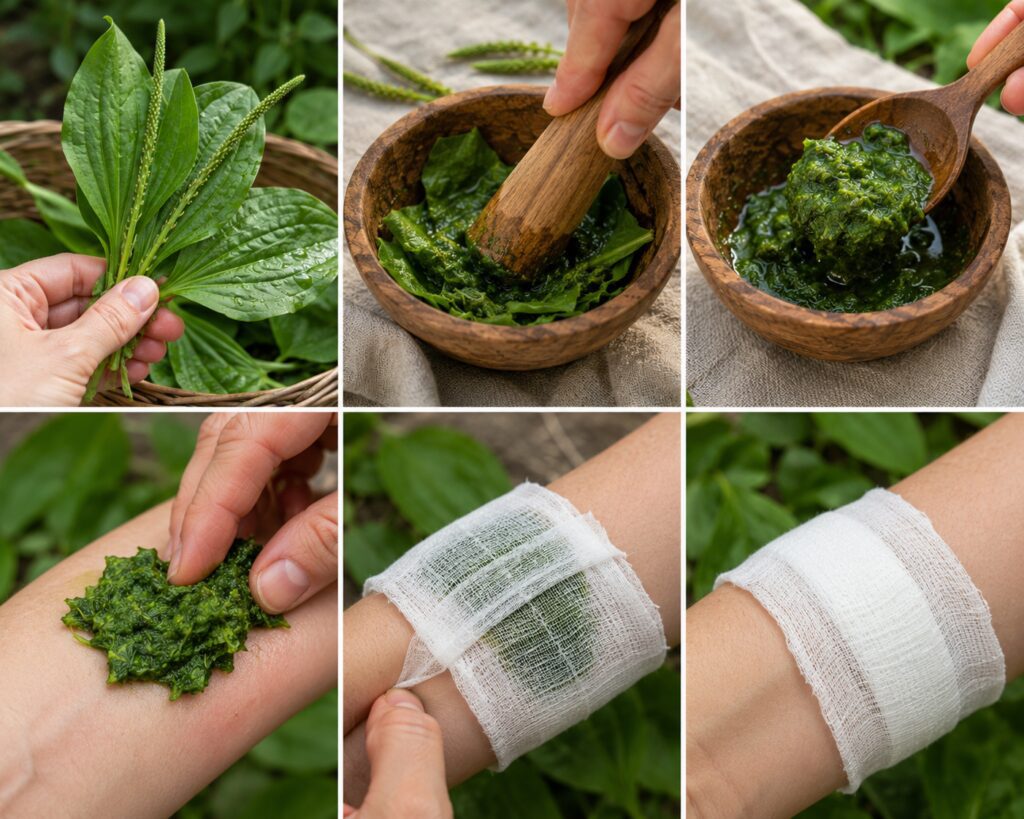 How I Make a Simple Plantain Poultice
