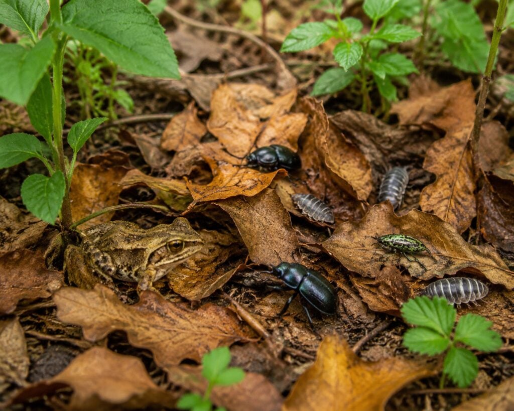 Leaf Litter Left in Place