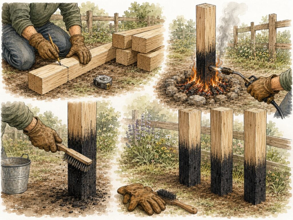 How I Would Prepare Charred Timber Posts