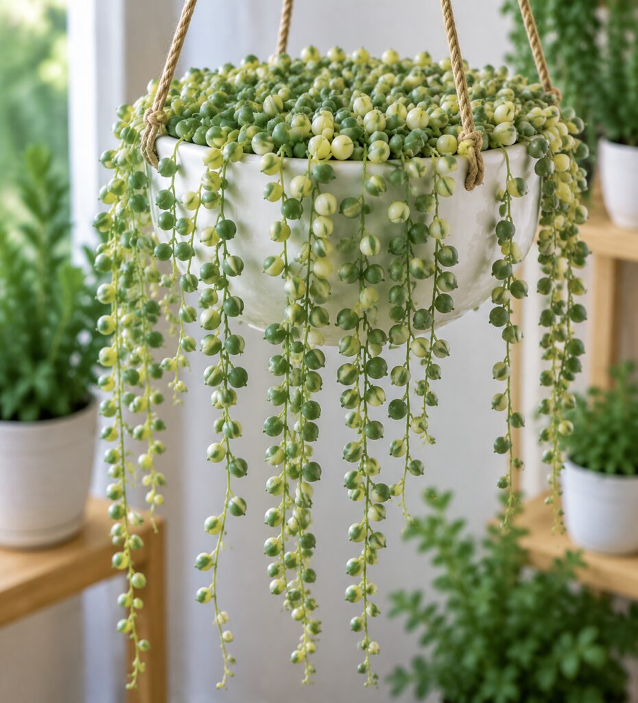 9. Variegated String of Pearls (V. String of Pearls)
