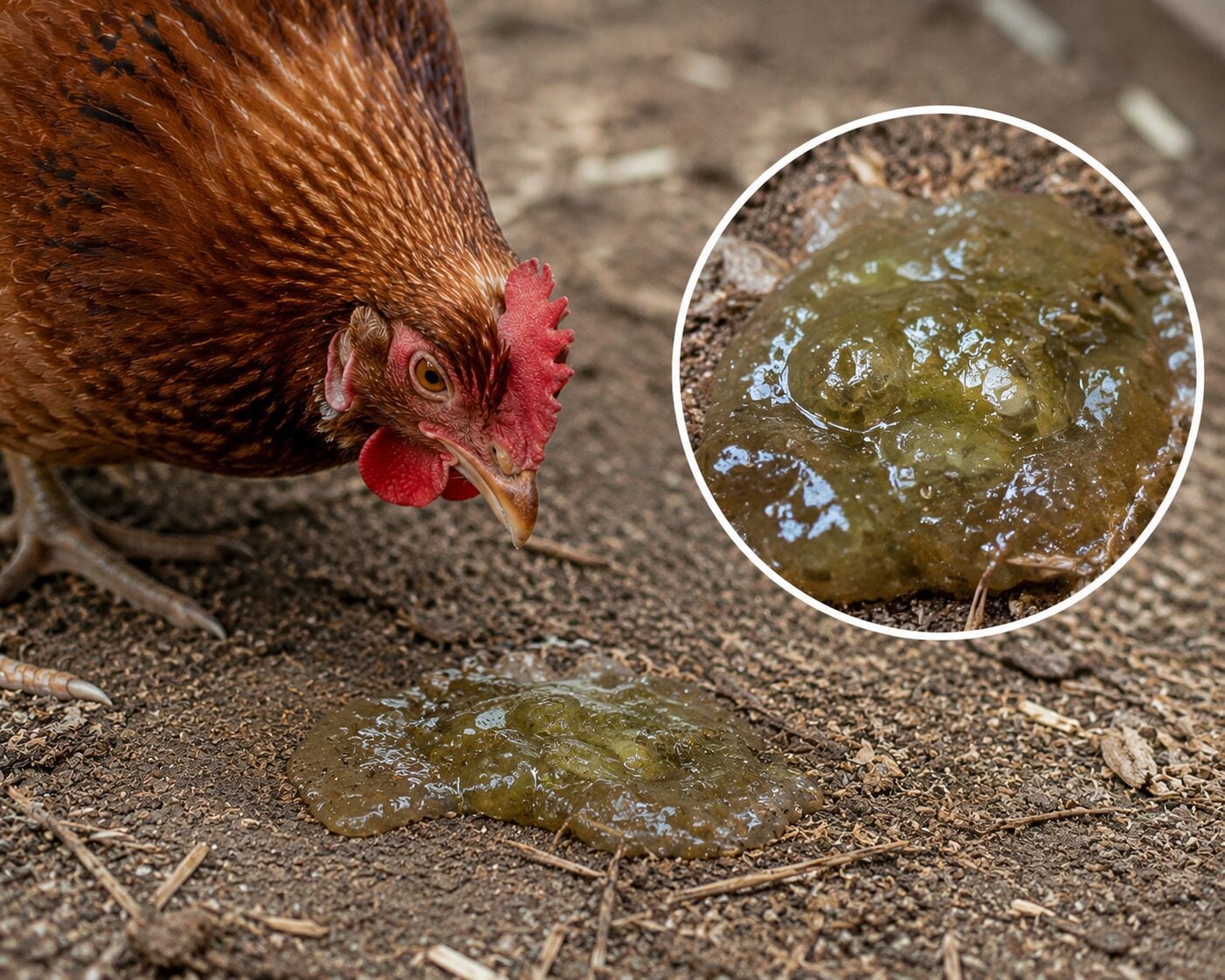 chicken poop textures