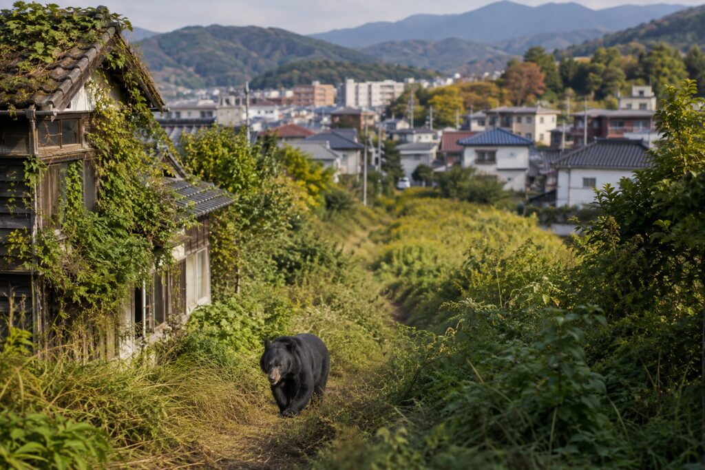 Bears in Japan towns