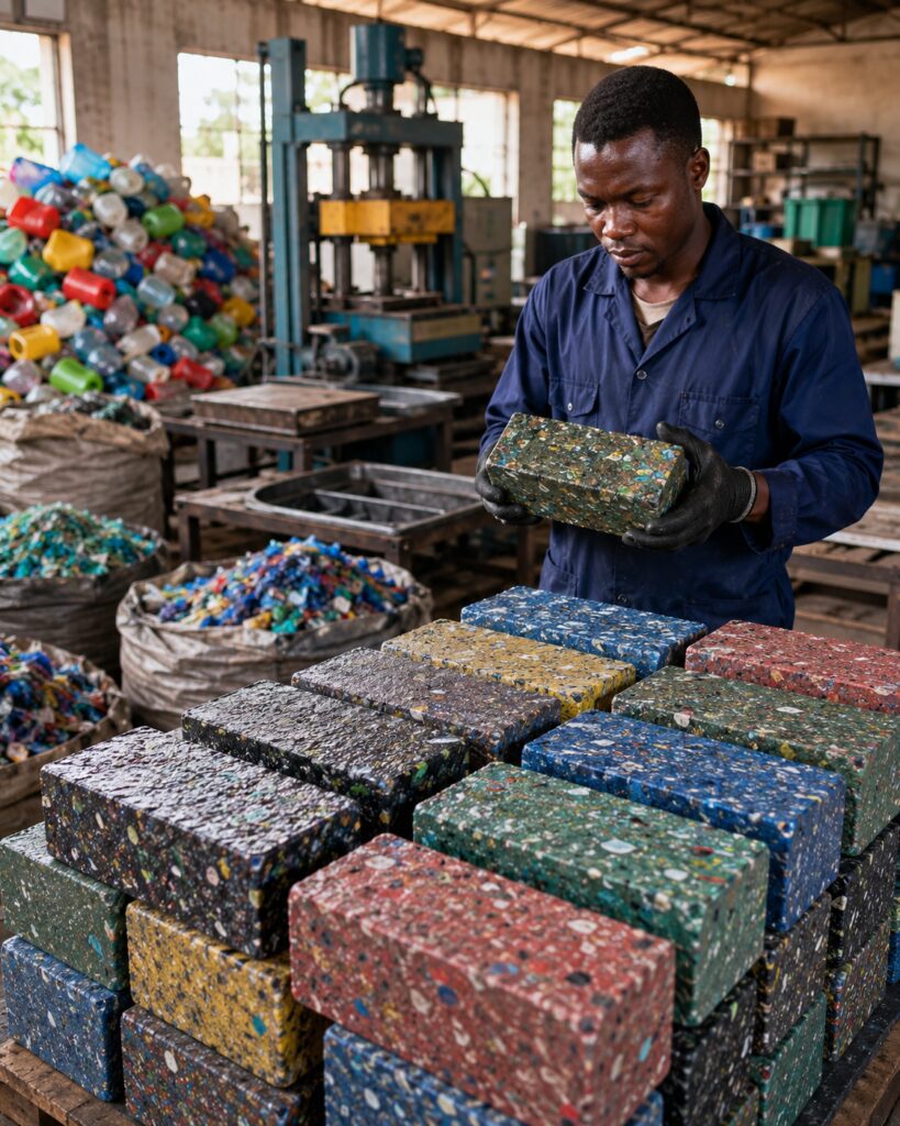 Turning Plastic Trash Into Durable Building Bricks
