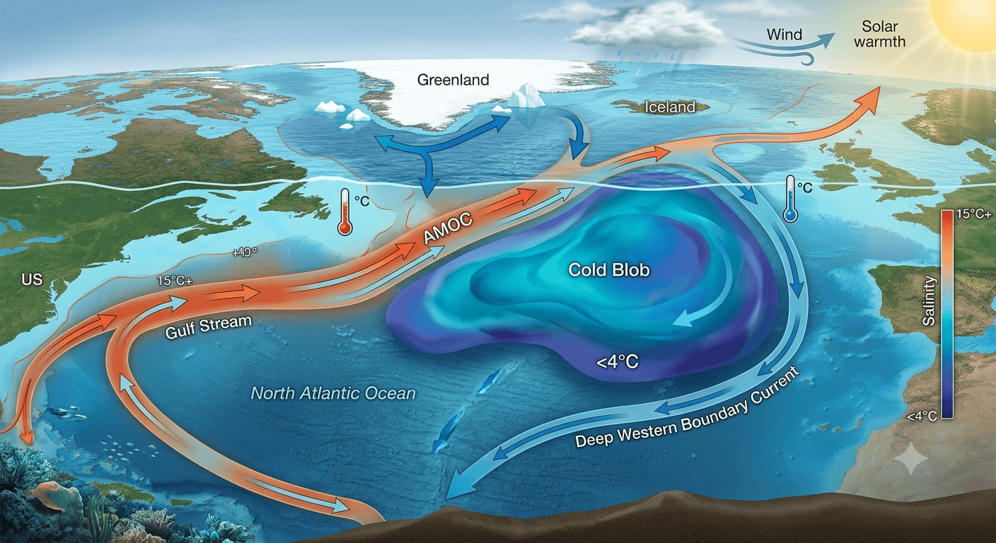 North Atlantic cold blob